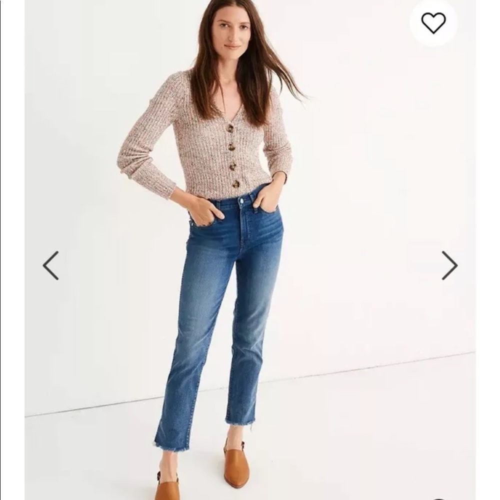 Madewell stovepipe denim jean